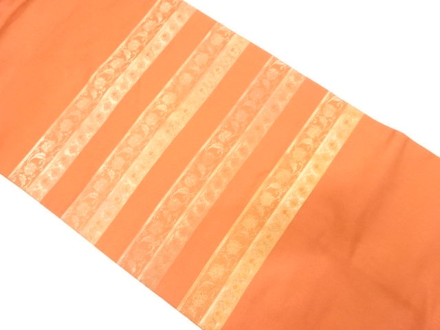 JAPANESE NAGOYA OBI / WOVEN CHINESE FLOWER